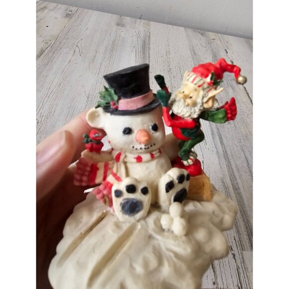 Enesco elf skipper snowman bear North Pole village Al figurine accessory Xmas de - Picture 6 of 8